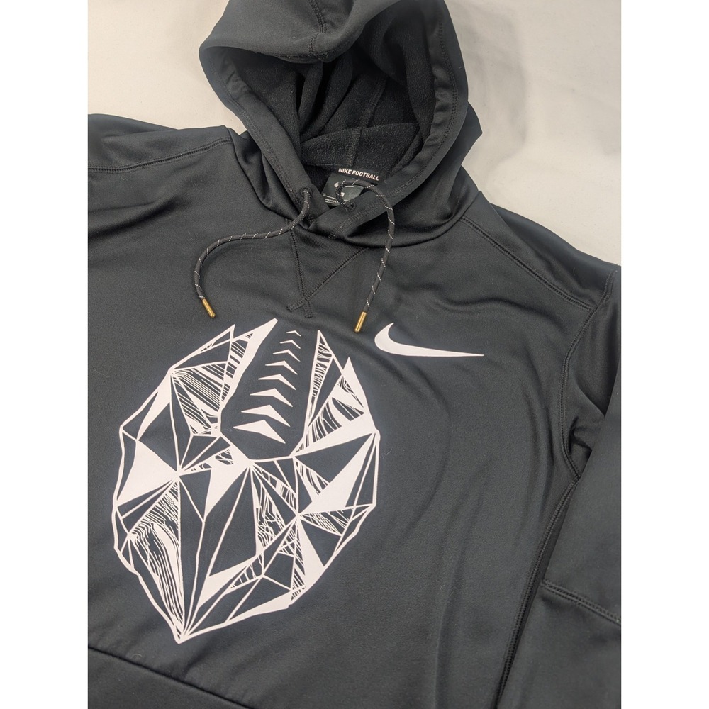 Nike Hoodie Mens Medium Dri Fit Pullover Long Sleeve Swoosh Football